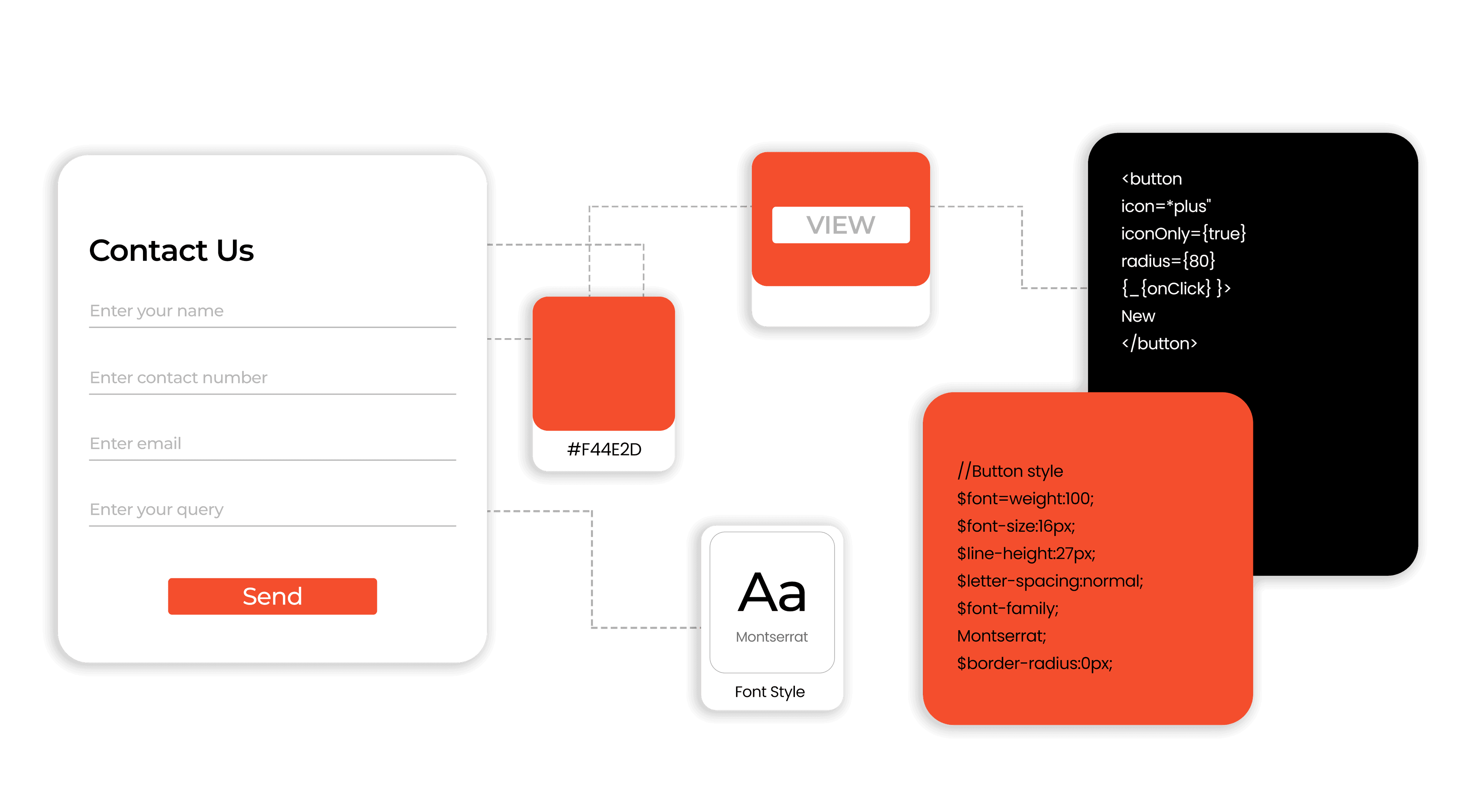 Virtual Biz Card design components