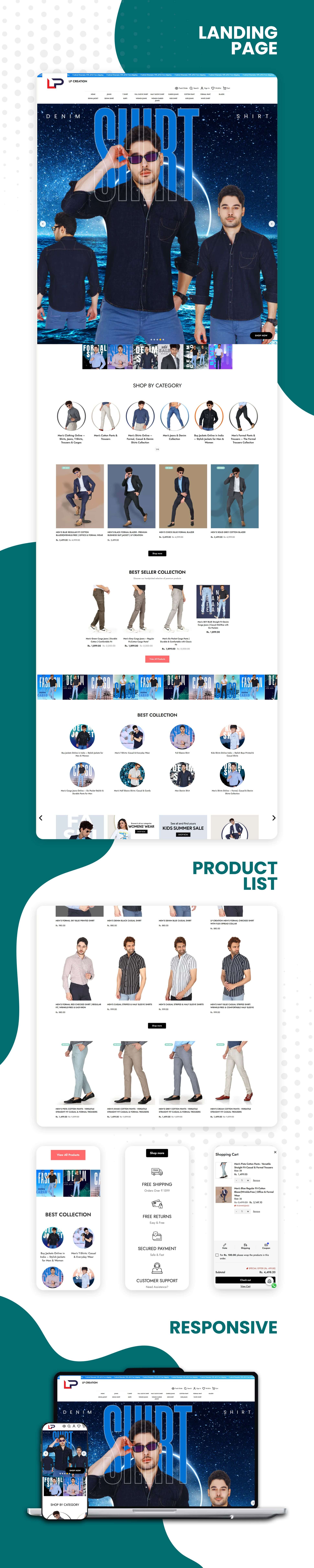 Multi-device mockups of The LP Creation website